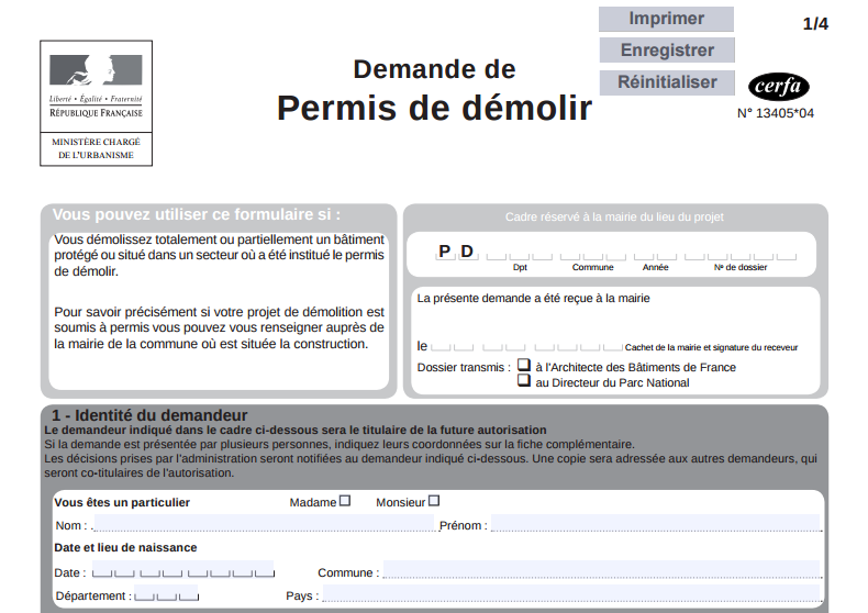 Permis de démolir